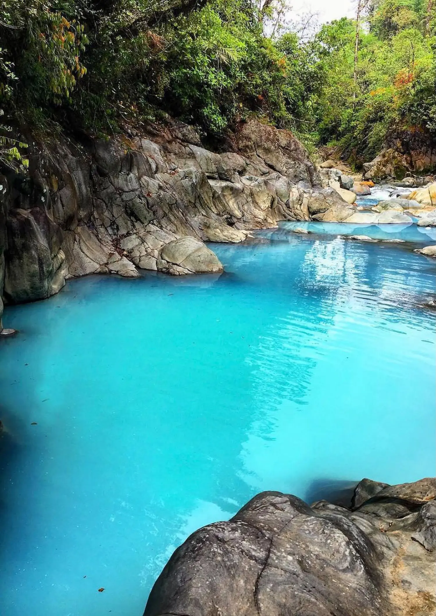 Pozas Celestes natural pools, Bajos del Toro, Costa Rica